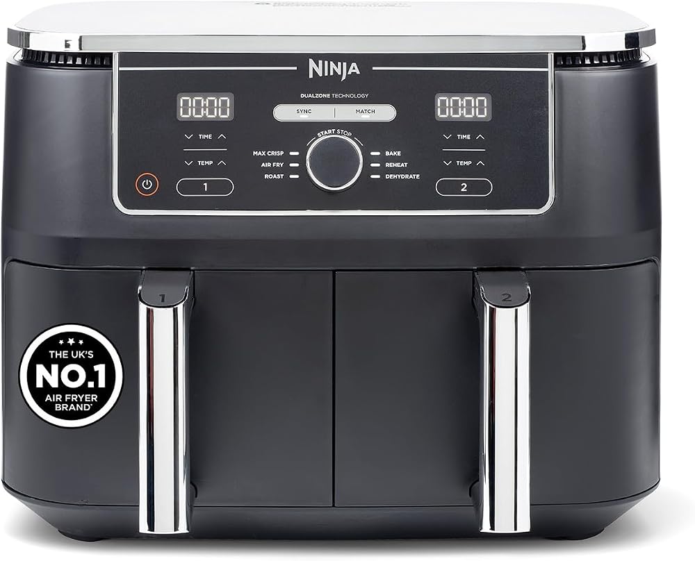 Ninja Foodi MAX Dual Zone Digital Air Fryer 9.5L 6-in-1 AF400UK