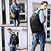 Laptop Backpack for Men,Small College Backpack with Laptop Pocket USB Charging Port,Water Resistant Bookbag Pack Fits Up to 15.6 Inch Laptop Black