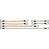 Keeper - Assorted Flat Bungee Cord in Multiple Colors, 6 Pack - 15", 25", 35”, and 45”