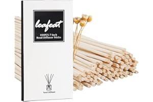PLYXQ 100 Pack Reed Diffuser,7 Inch Aromatherapy Diffuser Sticks-Natural Rattan Wood Reed Diffuser Sticks for Home Office Spa and Bed Room