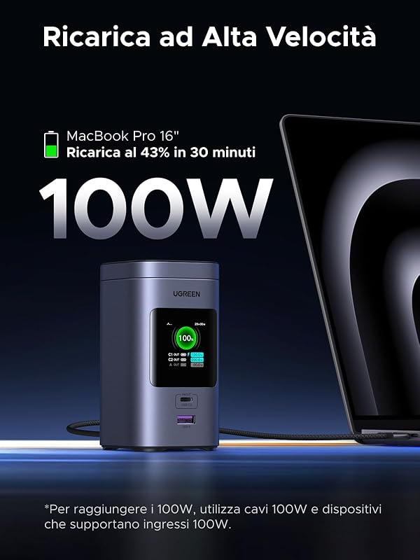 Nexode Pro Qi2 15W Power Bank 20000mAh Caricatore Portatile PD 100W — foto 2 di 8