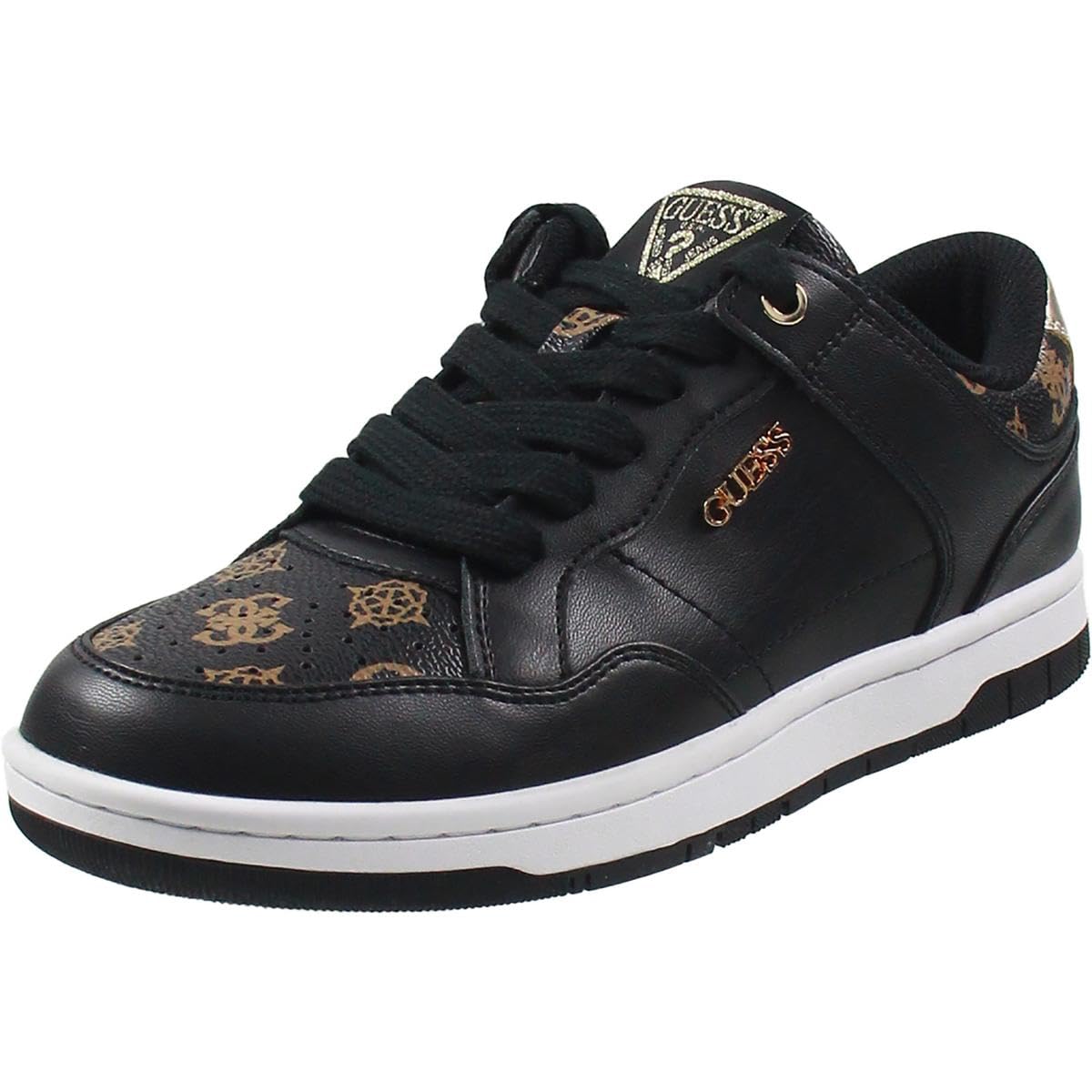 Guess Women’s RUBINN Sneaker, Black 002, 5