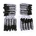 Spiral Curls Crochet Hair Crochet Braids Tapered Cut Each Box 20strands Synthetic Spirals Curled Hair Extensions (20inch-Carrie curl, 1b-grey)