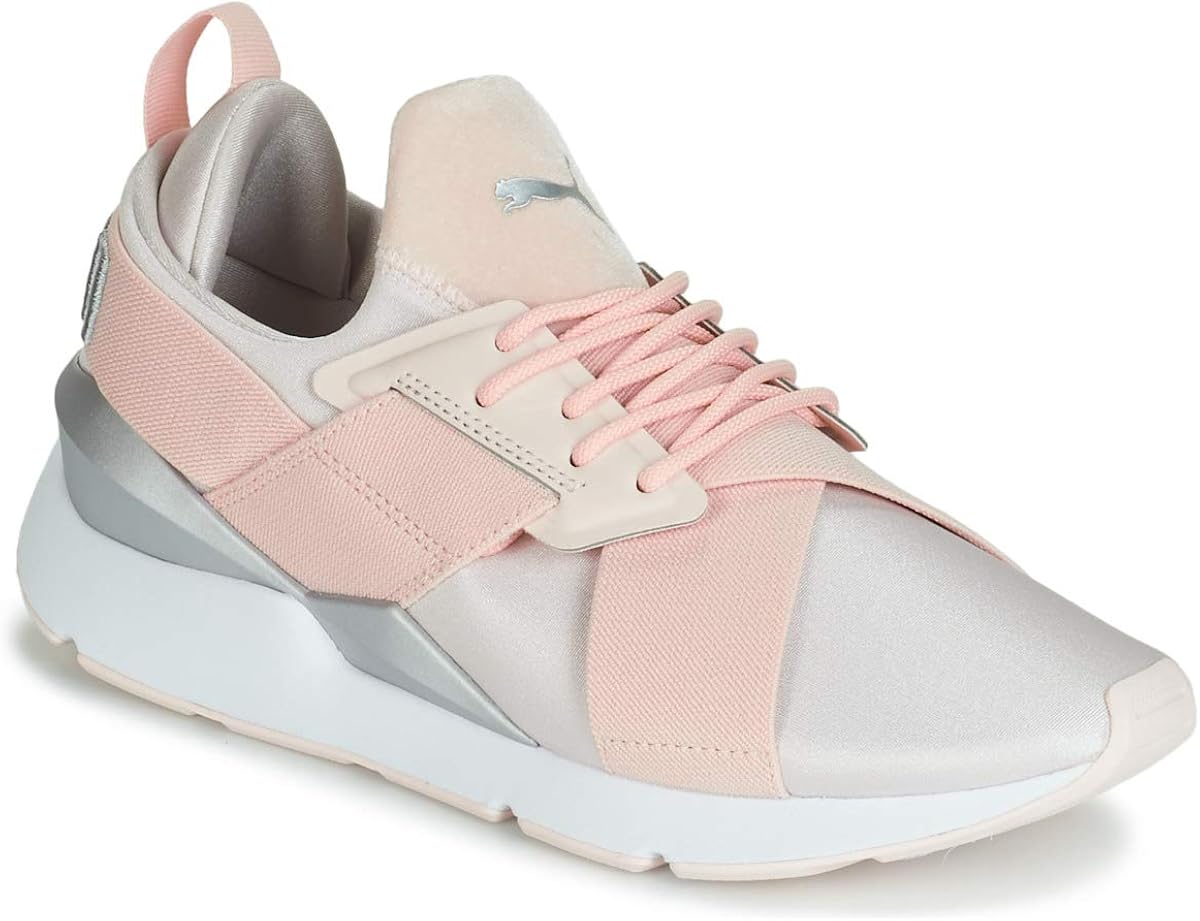 puma pink satin shoes