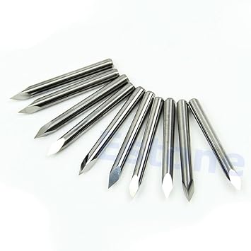 Generic 10pcs 45 Degree Carbide Steel Pyramid Engraving Bits CNC Router Tool 0.1mm
