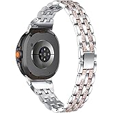 Mtozon Bling Women Slim Band Compatible with Samsung Galaxy Watch 8 40mm 44mm/Watch8 Classic 46mm Dressy Wristbands
