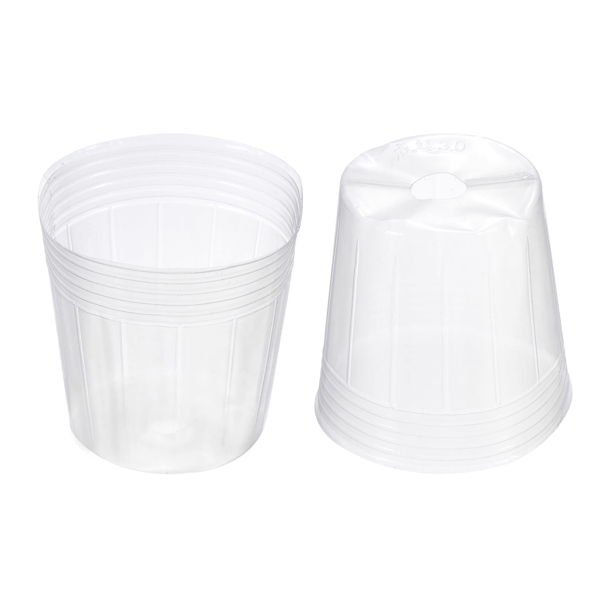 PATIKIL 4 Inch Plastic Plant Nursery Pots, 40 Pack Flower Starting Container for Indoor Outdoor, Clear