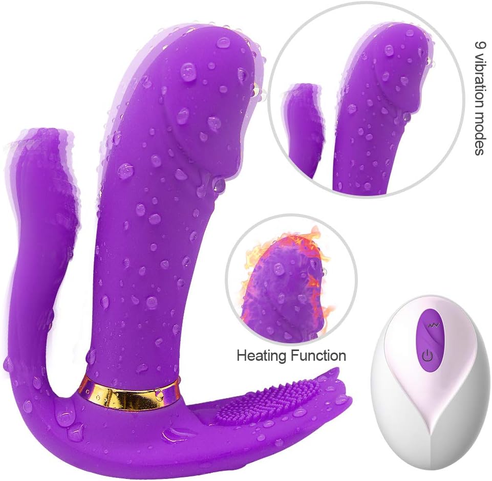 Vibrate Waterproof Wand Toy Wearable Massger, Powerful Vibration Vibrating Plug Six Toys for Women Adullt Clothes USB Rechargeable Butterfly T-Shirt