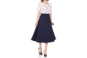 Dani's Choice Elastic Waist A-line Flared Long Skirt