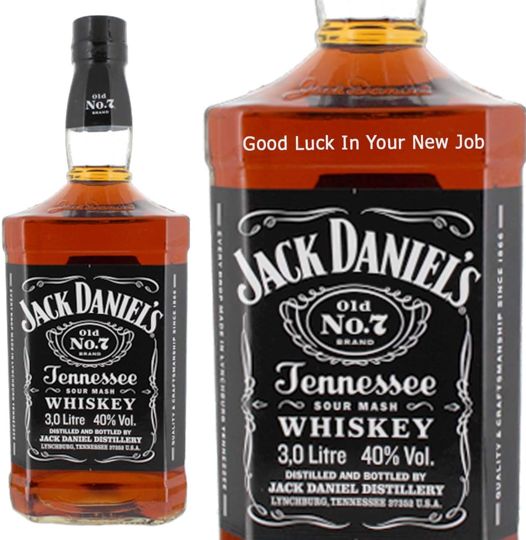 Personalised Jack Daniels Old No7 300cl Whiskey Engraved Gift Bottle
