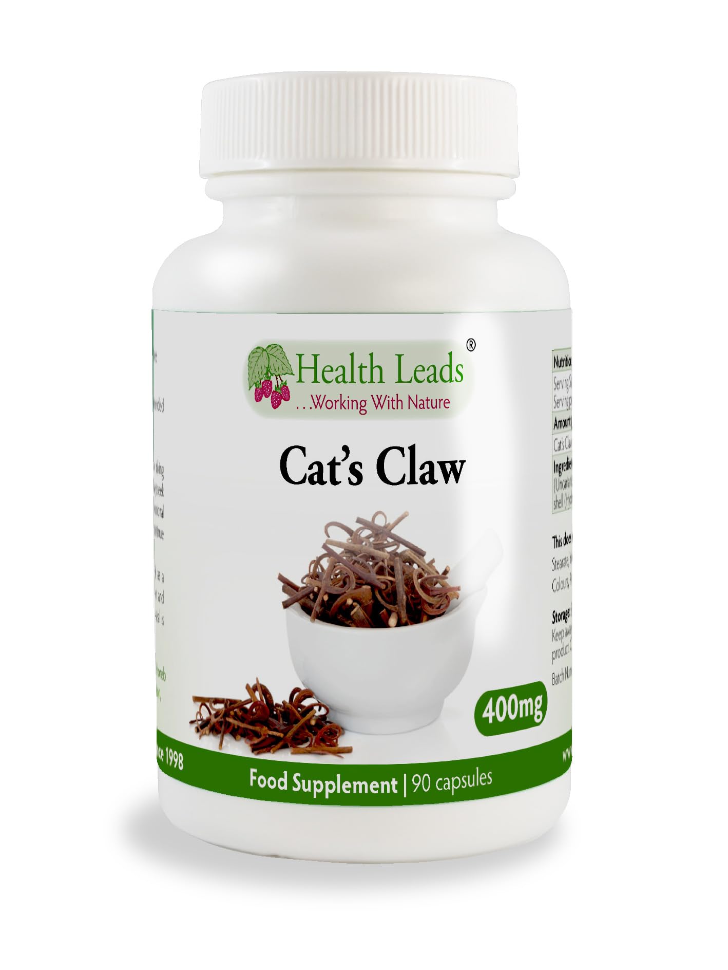 Cats Claw 400mg x 90 Capsules (100% Additive Free Supplements)