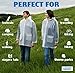 Rain Poncho Men's Women's Raincoat Jacket Ventilation Anti Odor Two Pockets & Hood