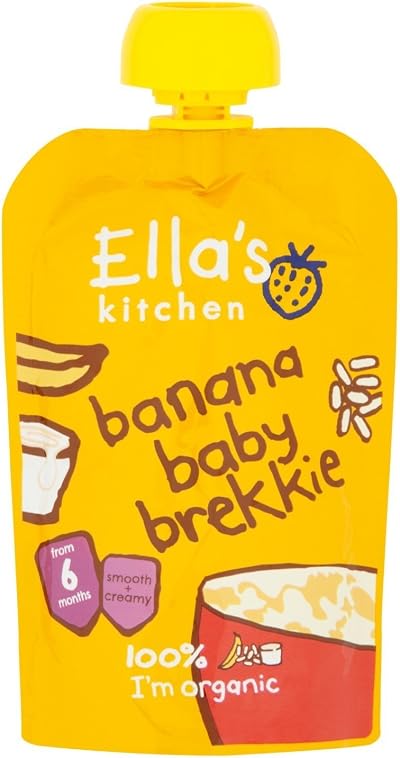 Ella's Kitchen Stage 1 Baby Brekkie Banana Pack 600g Pack of 6