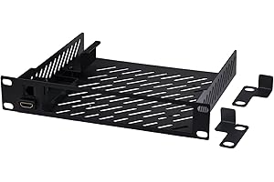 GeeekPi 10inch 1U Mini PC Rack Mount Shelf with RJ45 CAT6 Port & Mini HDMI Port for DeskPi RackMate T1/T0
