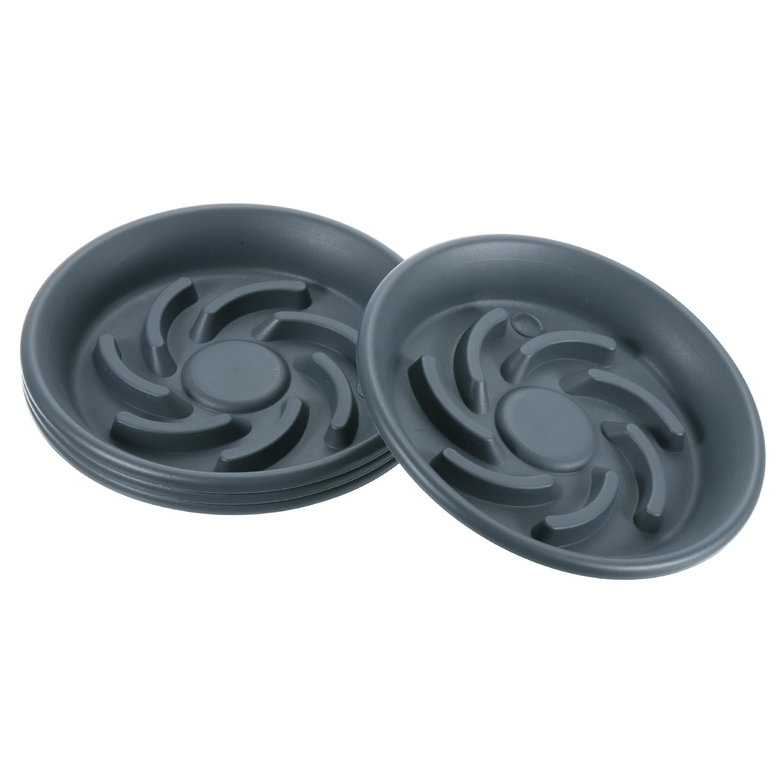 PATIKIL Plant Saucer Drip Tray 6.5 Inch, 4 Pack Plastic Round Planter Trays Flowers Pot Drainage Dish Plate Bases for Indoor Outdoor Home Garden Office Space, White