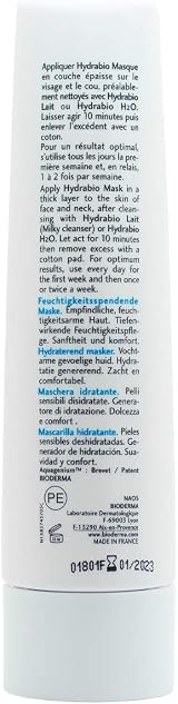 Bioderma Hydrabio Mask 75ml Moisturizing Facial Skincare For Men Women view 3