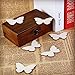 Tinksky Butterfly Wood DIY Craft Natural Wood Slices Ornament for Wedding Christmas Party Decoration 50pcs