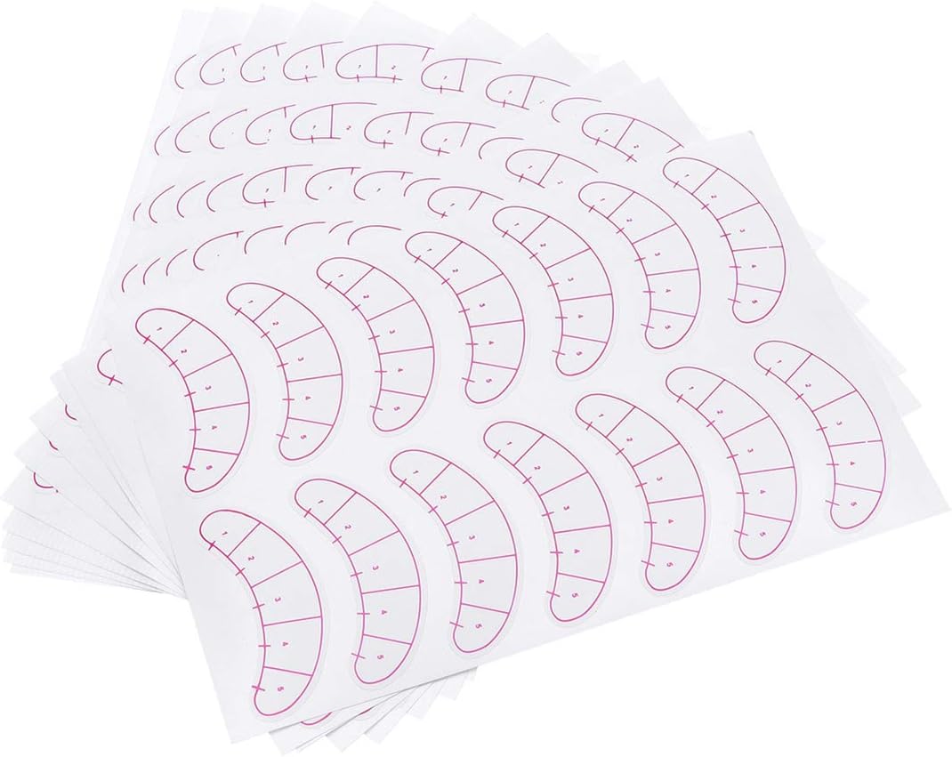 Minkissy Lash Map Stickers 5-Point Positioning Grafted Eyelashes Sticker Isolated Sticker for Eyelash Extension Women Practice