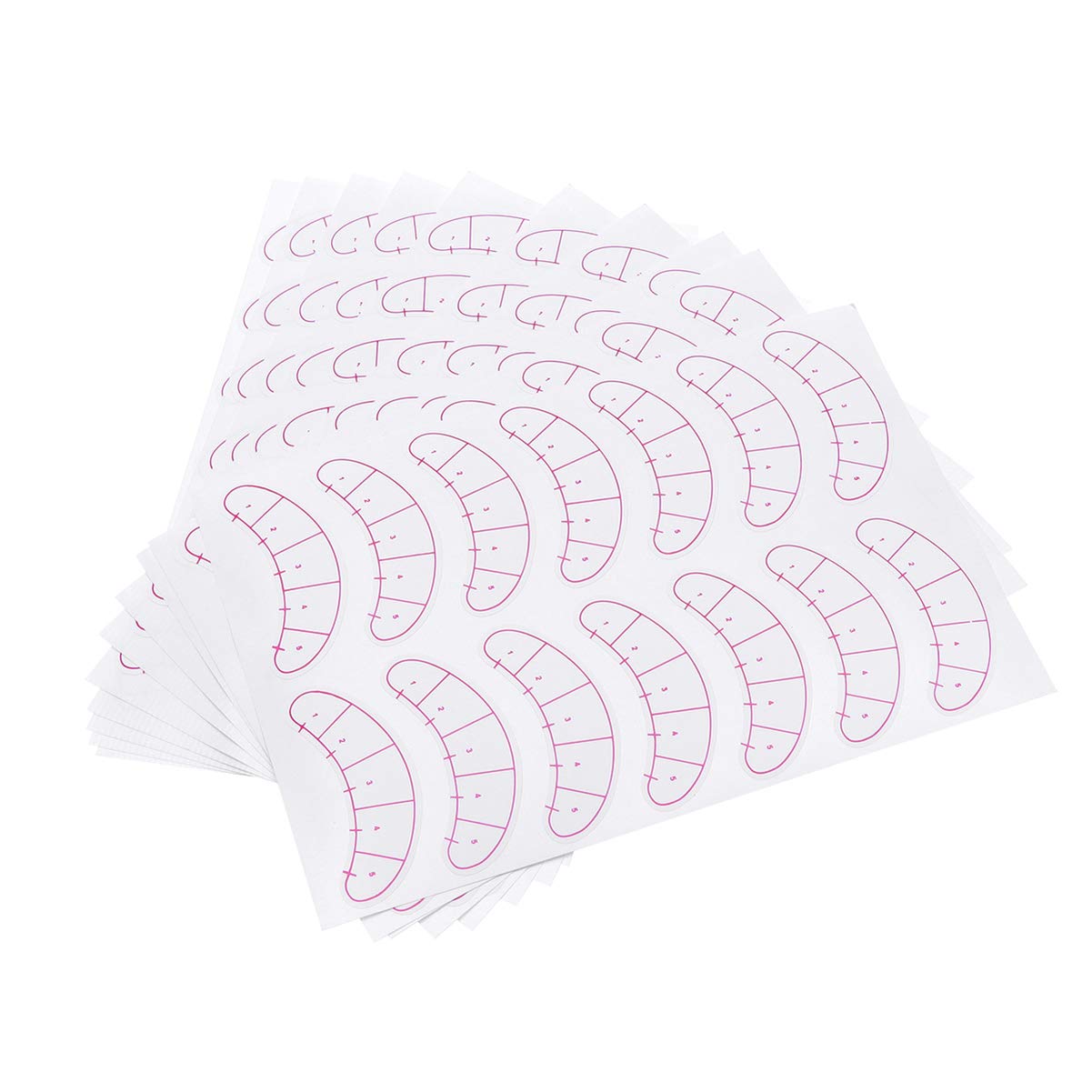 Minkissy Lash Map Stickers 5-Point Positioning Grafted Eyelashes Sticker Isolated Sticker for Eyelash Extension Women Practice