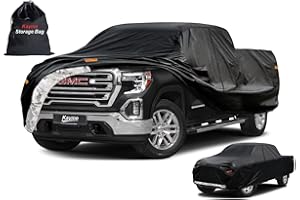 Kayme Truck Cover Custom Fit GMC Sierra(2002-2025) Double/Extended/Crew Cab SB. Full Exterior Heavy Duty Outdoor Pickup Truck Car Cover Waterproof All Weather.Car Tarp for Wind Sun Dust Protection.
