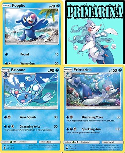 Amazon Com Evolution Set Primarina Brionne Popplio 41 149 Sun