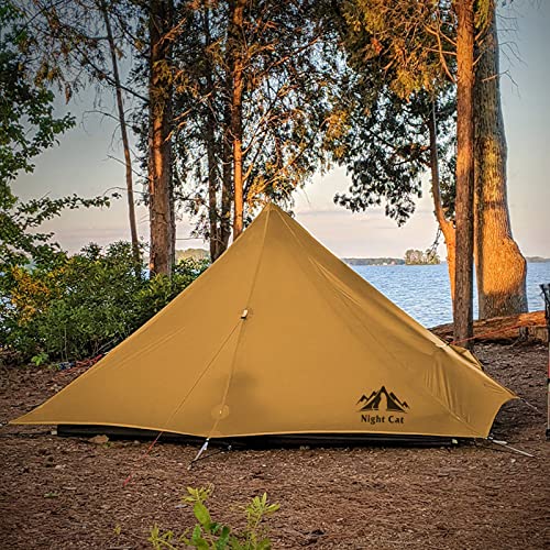 Night Cat Backpacking Tent Ultralight Waterproof Professional Hiking Tent for 1 Person Man Camping Double Layer