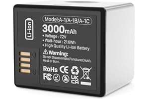 SHENMZ 3000mAh Battery for Arlo Pro/Pro 2 Cameras (VMC4030/VMS3230/VMA4400) - High Capacity Replacement Battery - 1 Pack