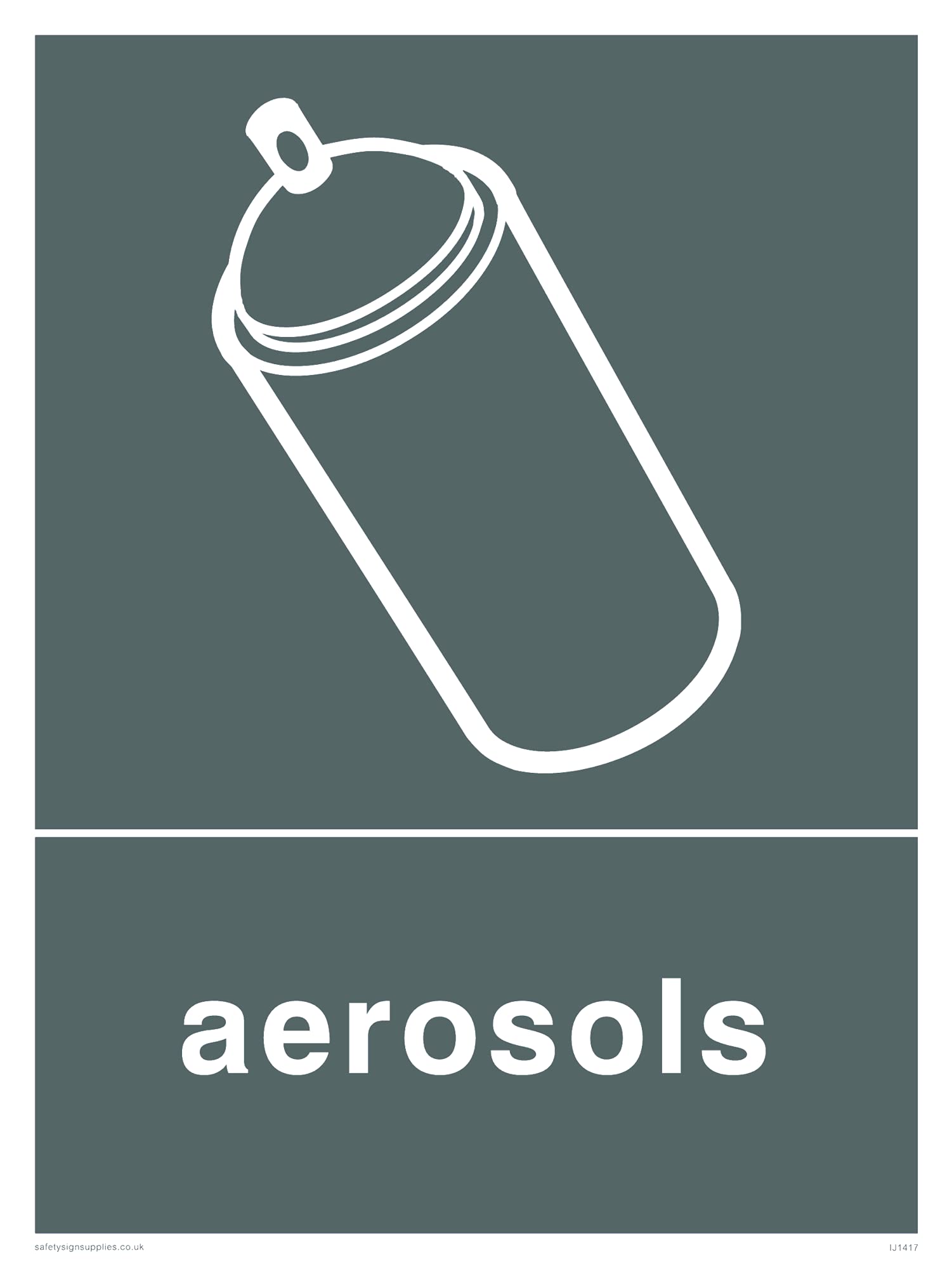 Pack of five - Recycling-aersols Sign - 150x200mm - A5P