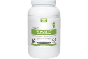 Unique RV Digest-It Classic Powder RV Toilet Treatment - Concentrated Value Treatment - Eliminates Odor, Liquifies Waste, Prevents Sensor Misreading, Scoop Included (120 Treatments)