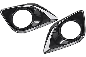 Partuto Left Right Side Fog Light Grille Cover Trim 520400T010 520300T010 for Toyota Venza 2013 2014 2015 2016 Black 1 Pair R
