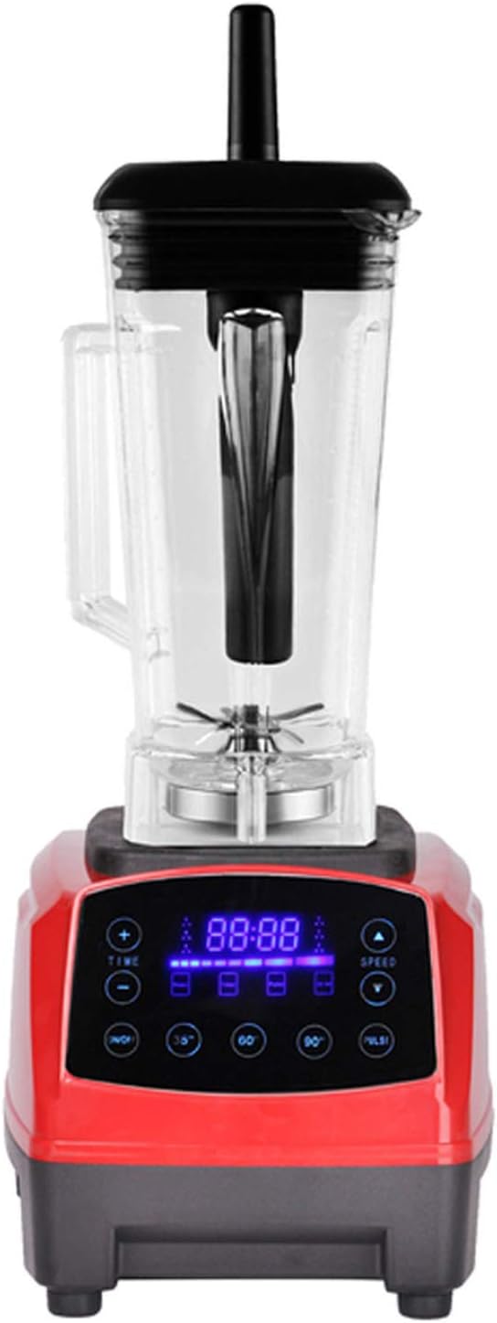 Automatic Digital Smart Timer Program 2200W Heavy Duty Power Blender Mixer Juicer Food Processor Ice Smoothie Bar Fruit,RED