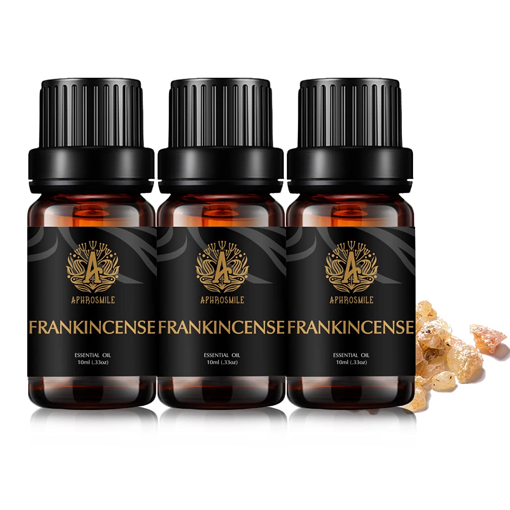 Aromatherapy Essential Oils Set, 100% Pure & Therapeutic Grade Frankincense Essential Oils Scent Set for Diffuser, Humidifier, 3 * 10ml Frankincense Aromatherapy Essential Oils Fragrance Oils Set