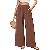 NIMIN Palazzo Pants for Women Wide Leg High Waisted Slack 2026 Summer Flowy Beach Casual Clothes with Pockets