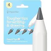 Paperlike&reg; Pencil Tips (4X) for Apple Pencil 1st &amp; 2nd Gen, USB-C &amp; Pro | 10x More Durable, Subtle boost in control on paper-feel screen protectors