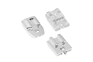 FIKLOTA 3-Piece Invisible Concealed Zipper Presser Foot Set for Low Shank Snap-On Singer, Brother, Janome, Juki, Babylock, Elna, Kenmore, White, Necchi, Simplicity, and More Sewing Machines