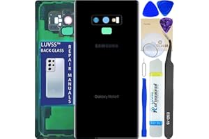 LUVSS Rear Glass Assembly for Samsung Galaxy Note 9 SM-N960 Back Glass Panel Cover Case Housing Replacement + Camera Lens + R