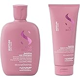 ALFAPARF MILANO Semi di Lino Moisture Nutritive Shampoo and Conditioner Set for Dry Hair - Sulfate Free Moisturizing Shampoo and Conditioner - Safe on Color Treated Hair - Adds Shine and Softness