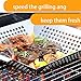 Smaid Vegetable Grill Basket - Large Stainless Steel Veg Grill Basket for Kitchen Works On Gas Wok Or Smoker-Kitchenware for Stir Fry Grilling Fish, Seafood, Kabob, Pizza, Veggies & Fruit