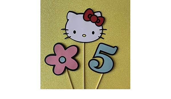 amazon com hello kitty centerpiece hello kitty themed party hello kitty centerpieces hello kitty cake topper hello kitty engagement decoration handmade products