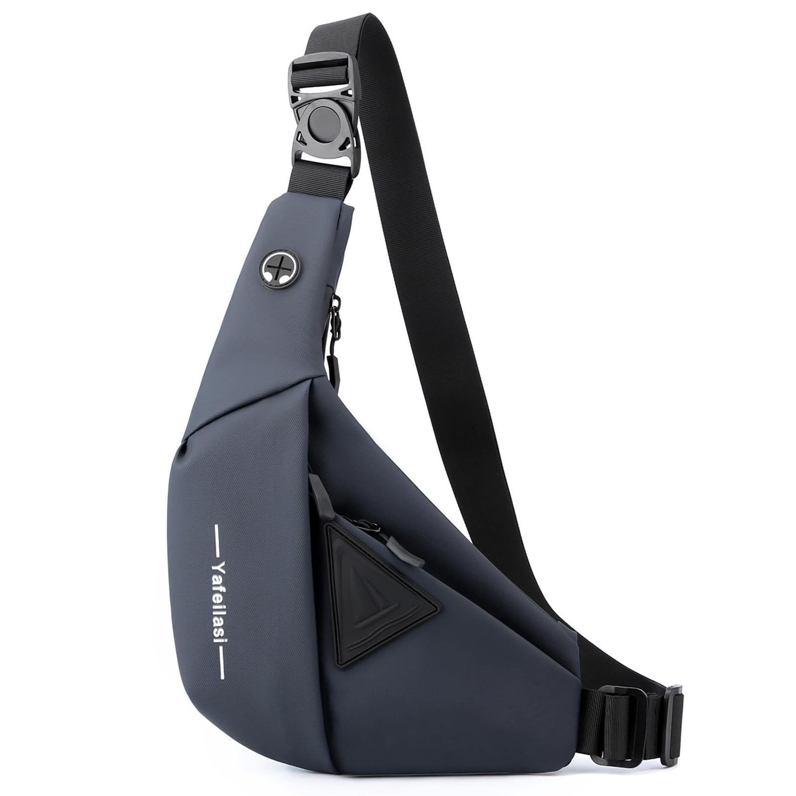 VARLIVOO Men's Crossbody Bag Waterproof Sling Chest Pack Lightweight Anti Theft Shoulder Bag for Gym Travel Hiking Camping Cycling Running (Blue B)