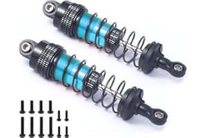 Fraizoe RC 2PCS 72mm RC Oil Filled Shock Set for 1/12 1/14 1/16 Scale RC Cars, Front/Rear Shock Absorber Damper Assembled Set Upgrade Parts Compatible with WLtoys 144001, 124019, MJX 16208, HBX, SCY