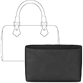 FANJI Project Purse Organizer Insert for LV Speedy Nano Handbag,Custom Fit Inside Premium Matte Black Lightweight Water Resistant Tote Bag Insert