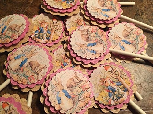 Peter Rabbit CUPCAKE TOPPERS Classic Edition Set of 12 in Blue or Pink