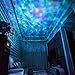 iAVO Remote Control Ocean Wave LED Projector Night Light with 7 Colorful Light Mode and Built-in Music Player Black