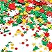 Aneco 150g/6000 Pieces Christmas Confetti Pentagram,Snowflake,Santa,Pine,Merry Christmas Alphabet,Sequin,Poinsettia Flowers,Gift,Bell,Angel,Snowman,Elk Table Confetti Bright Christmas Decoration Set¡­