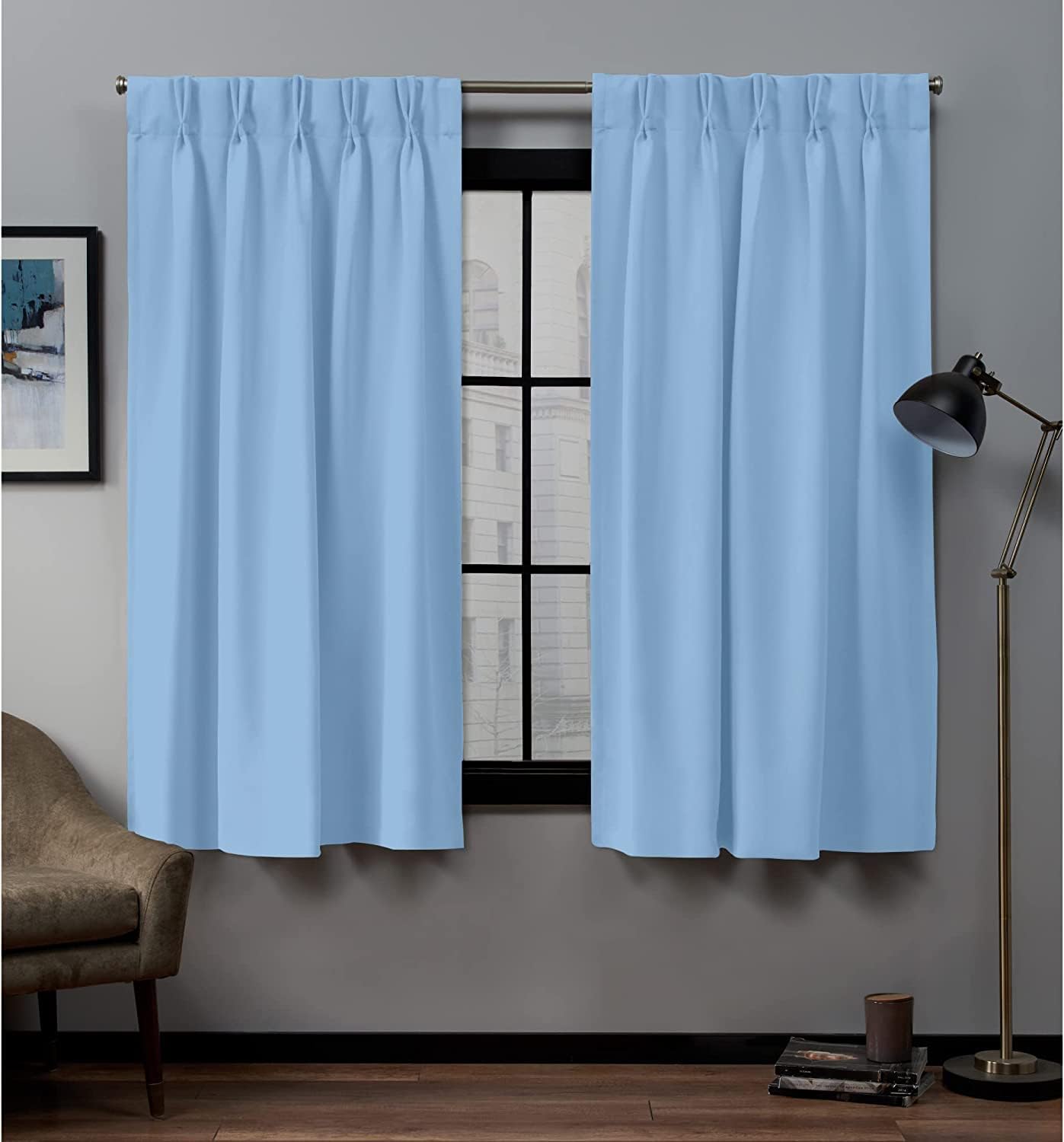 Outdoor Curtains - Magic Drapes Double Pinch Pleated Curtains Room Darkening Blackout Pinch Pleat Drapes for Window, Sliding Door, Patio Door, Home, Office, Nursery W(35