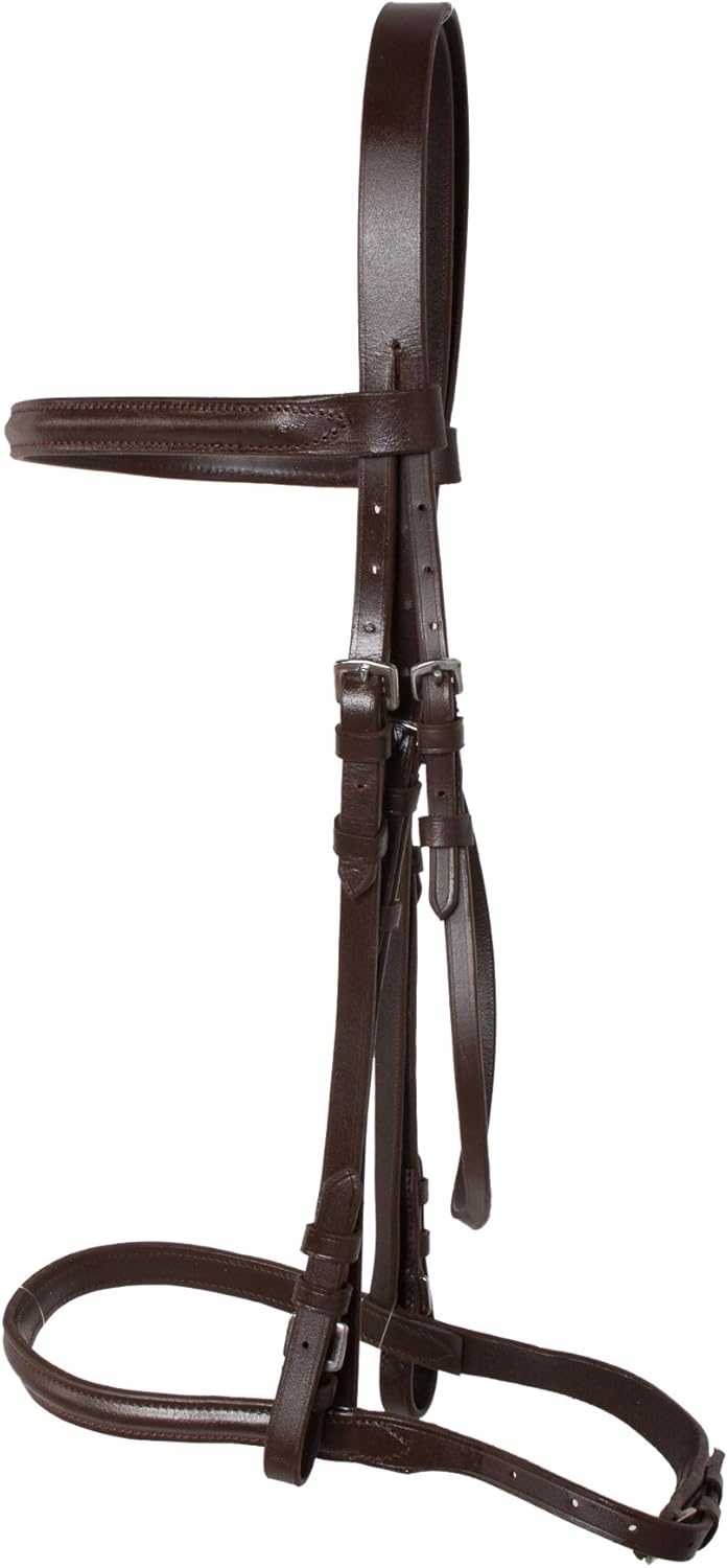 Acerugs Brown Black Raised Horse English Bridle Stitched (Brown) : Sports & Outdoors