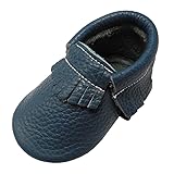 YIHAKIDS Baby Tassel Shoes Soft Leather Sole Infant