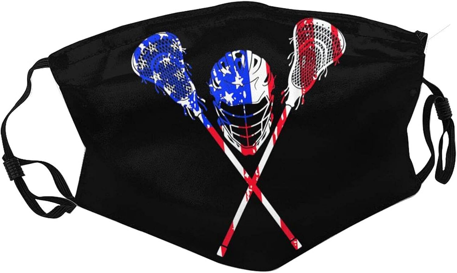 Lacrosse American Flag Lacrosse Player Mask,Reusable