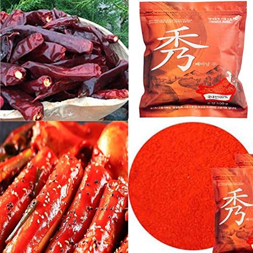 2019 Year Korean Cheongyang Red Pepper Powder Chili Powder 고추가루 17.63 oz(500g) Fine Flakes / Medium Spicy